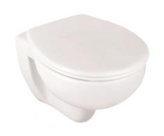 Wand-WC spülrandlos Wandtiefspül WC Tiefspüler Toilette weiß mit Sitz softclose