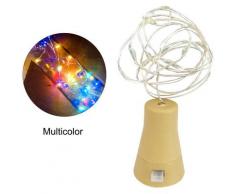 Happyshop - Lumiere rund Solar Kork 1m LED-Kupferdraht wasserdicht dekorative Lichterkette Urlaub