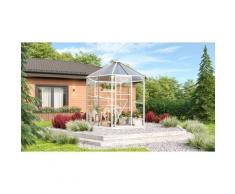 Vitavia Gewächshaus-Pavillon 'Juno 4500' inkl. Stahlfundament weiß 11,5 m² 3 mm ESG, 6 mm HKP