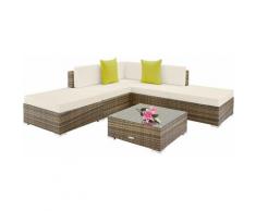 Rattan Lounge mit Aluminiumgestell Paris, Variante 2 - Loungemöbel, Gartenmöbel, Gartengarnitur