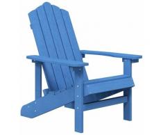 Vidaxl - Adirondack-Gartenstuhl hdpe Aquablau Blau