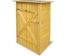 Habau - Gartenschrank Flachdach, natur, 75 x 56 x 117 cm