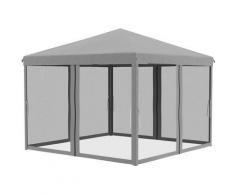 Outsunny - Faltpavillon mit Moskitonetz 296 cm x 295 cm x 265 cm