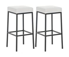 CLP - 2er Set Barhocker Montreal 85 Kunstleder-weiß-Schwarz