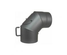 Buderus - Abgasbogen 90° für Kaminofen - ø 150 mm - mit Tür und Drosselklappe - 7747009972