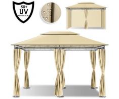 Kesser - Pavillon 3x4m inkl. Seitenwänden mit Reißverschlüssen , Eckig Festzelt Partyzelt