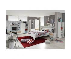 Möbel-direkt - Jugendzimmer Noosa in Weiß Eiche Sonoma von Rauch Möbel 8 teiliges Komplett Set