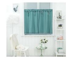 Kurze Vorhänge mit Fliege, Küche, Halbfenster, Vorhänge für Kinderzimmer, Keller, Badezimmer,