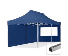 Profizelt24 - 3x6 m Faltpavillon TOOLPORT, ECONOMY Alu 32mm, Seitenteile mit Panoramafenstern, blau