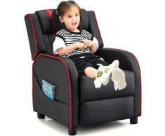 Costway - Kindersessel, Kindersofa mit Liegefunktion, mit verstellbarer Rückenlehne und Fussstütze,