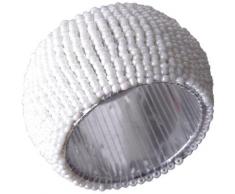 Bestlivings - Glasperlen Serviettenring Ø4cm ( Weiß )