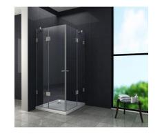 rahmenlose Duschkabine LUXORLINE 80 x 80 x 195 cm ohne Duschtasse