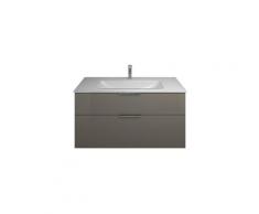 Burgbad Eqio Glas-Waschtisch inklusive Waschtischunterschrank SEYX122, Breite 1220 mm, Farbe