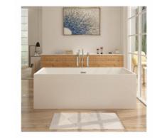Freistehende Design Badewanne ALTENA - aus Acryl in Weiß 160x80 cm