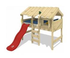 Wickey - Kinderbett Hochbett CrAzY Lagoon mit Rutsche Hausbett 90 x 200 cm, Etagenbett