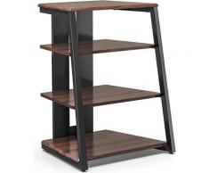 Fitueyes - Design HiFi Rack aus Holz und Stahl, tv Rack mit verstellbaren Ablagen &