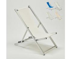Strandstuhl Meer Swimmingpool Aluminium RICCIONE | Weiß