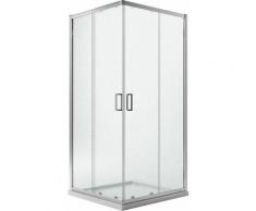 Eckeinstieg Duschkabine 100x80 CM H185 Satiniert 5mm Glas Mod. Alabama