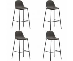 Barhocker 4 Stk. Dunkelgrau Stoff