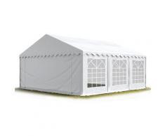 Party-Zelt Festzelt 5x6 m Garten-Pavillon -Zelt ca. 500g/m² PVC Plane in weiß Wasserdicht