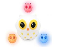 Sun Floweres - Baby Eule Kinder Nachtlicht Multi Color LED Kinderzimmer Nachtlicht für Kinder