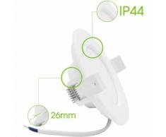 3er Set Lumare LED Einbaustrahler 6W 230V IP44 Ultra flach Wohnzimmer, Badezimmer Einbauleuchten,