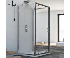 Sintesi Trio 1 Tür 3-seitige Duschkabine 75x90x75 ÖF. 90 CM H185 Klarglas