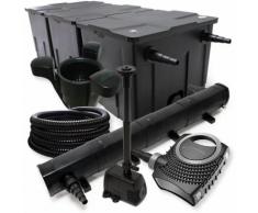 FilterSet: Bio Teichfilter bis 90000l, UV Klärer mit 72W, 80W Pumpe, Schlauch u. Springbrunnenpumpe