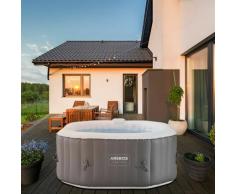 In-Outdoor Whirlpool 2400W Spa Pool Wellness Massage oktogonal 154x154 cm - Arebos