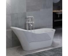 Freistehende Badewanne und Wasserhahn 210 L 99,5 cm Silbern