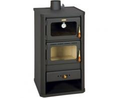 Kochender Holzofen mit Ofen Festbrennstoffkocher 12 kw Heizung Prity fm
