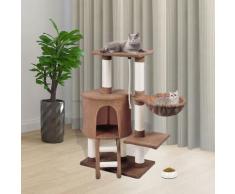 MC Star Kratzbaum 96 cm Katzenbaum Kletterbaum für Katzen Spielturm mit Plüsch-Hängematte und