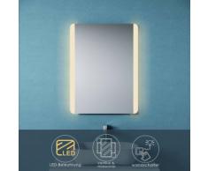 Sonni - Badspiegel LED mit Beleuchtung 60x80 Badezimmerspiegel Wandspiegel Lichtspiegel