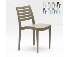 Stapelbar Esstischstuhl Esszimmerstuhl Polypropylen Gartenstuhl Außen Grand Soleil Firenze | Beige