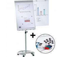 Flipchart-Set inkl. Zubehör, höhenverstellbar, 1700 – 2000 mm mit stabilem