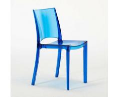 18 Stühle Küchenstuhl Esstischstuhl Esszimmerstuhl Grand Soleil B-Side | Transparent Blau