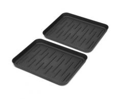 SWANEW Schuhabtropfschale 2er Set, Schuhwanne aus Kunststoff mit erhöhtem Rand, Abtropfschale