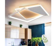 ZMH LED Deckenleuchte Wohnzimmer Deckenlampe Dimmbar Wohnzimmerlampe im Quadratisch Design Modern