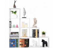 COSTWAY Treppenregal Stufenregal Raumteiler Buecherregal Standregal Aktenregal Holzregal 10 Faecher