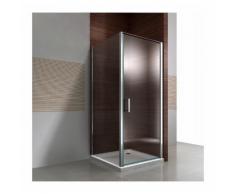 Duschkabine Eckdusche 8 mm Nano Echtglas DX416 - Breite wählbar 90cm, 90cm