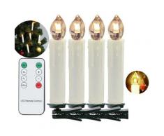 80X LED Weihnachtskerzen Kerzen Dimmbar Kerzenlichter Flammenlose für Weihnachtsbaum Weihnachtsdeko