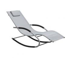 Moderner Gartenstuhl Schaukelfunktion Polyester grau Carano