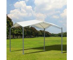 Outsunny® Gartenpavillon Partyzelt Gartenlaube Sonnenschutz Metall Polyester Creme - creme