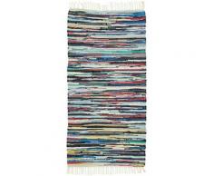 Flickenteppich Baumwolle Waschbar Fleckerl Webteppich 60 x 120 cm - Bunt