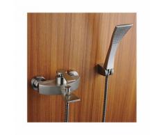 Duscharmatur Ausführung gebürstetes Nickel, Wandmontage, modernes Design