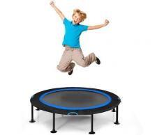 ?120 cm Mini Trampolin, Fitness Trampolin faltbar, Kindertrampolin bis 65kg belastbar,