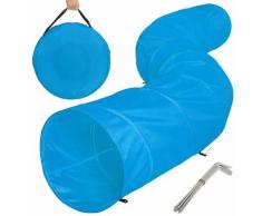 Tectake - Spieltunnel mit Tragetasche 5 m - Spielzelt, Krabbeltunnel, Kriechtunnel - blau - blau