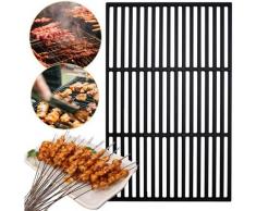 Grillrost Gusseisen Emailliert Grillrost Eckig Grillgitter Zubehör für bbq 54x34cm - Randaco