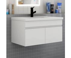 Acezanble - Waschtisch mit Unterschrank Weiß 100cm - Weiß