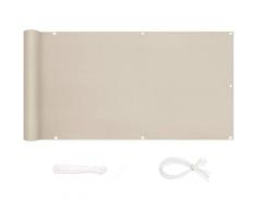 Balkonsichtschutz 100% Polyester / Oxford-Gewebe, 100% undurchsichtig / Taupe - 90x600 cm